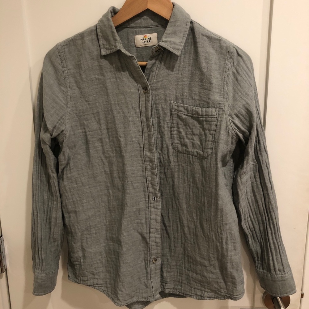 Green button down shirt (BARELY WORN)